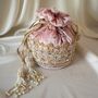 Ruby Sweet Pink Velvet Potli Bag, thumbnail 2 of 7