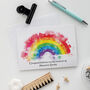 New Baby Rainbow Personalised Card, thumbnail 4 of 4