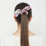 100% Silk Bow Scrunchie Tiny Blooms, thumbnail 2 of 2
