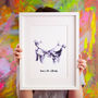 'You And Me Always' Wedding / Anniversary Print, thumbnail 1 of 5