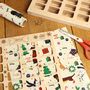 Personalised Dog's Name Reusable Wooden Advent Calender, thumbnail 3 of 7