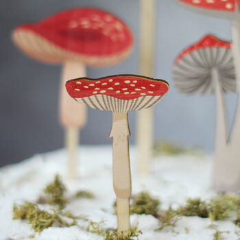 Personalised Toadstool Cake Topper Set, 3 of 7