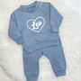 Heart Baby And Kids Personalised Sweatshirt Jogger Set, thumbnail 3 of 7
