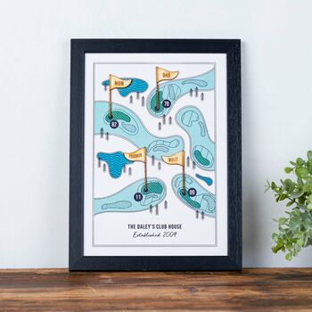 Personalised Family Golf Print, 6 of 7