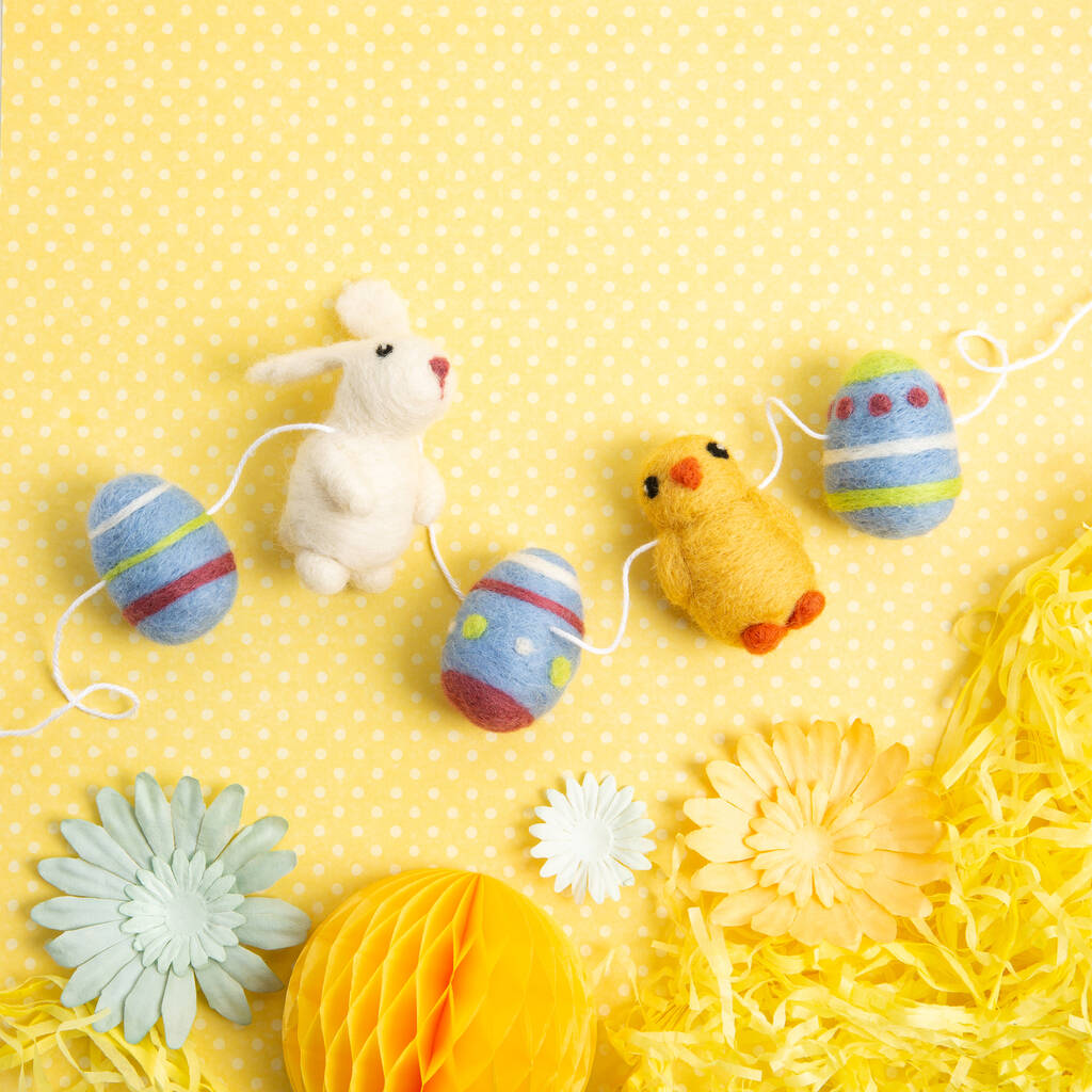 Easter Garland Needle Felting Kit By Hawthorn Handmade