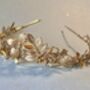 The Isla Crown Gold Silver Organic Handmade Floral Hair Vine Bridal Headpiece, thumbnail 2 of 9