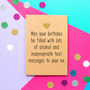 'Inappropriate Text Messages' Funny Birthday Card, thumbnail 1 of 2