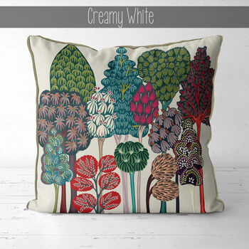 Serene Forest Greens, Mid Century Retro Style Cushion, 8 of 8
