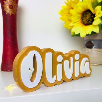 Custom 3D Multicolour Name Plates – Personalised Desk And Shelf Display, 3 of 10