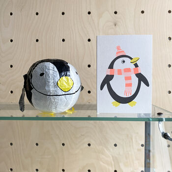 Penguin Paper Balloon Greeting Card, 3 of 3