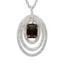 Smoky Quartz 925 Sterling Silver Statement Necklace, thumbnail 2 of 3