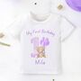Personalised First Birthday Teddy Bear Print Baby T Shirt, thumbnail 1 of 2