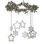 Gold Hoop Decoration With Mistletoe, Snowflakes, Stars, thumbnail 2 of 3
