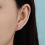Tiny Moon And Star Mismatched Stud Earrings, thumbnail 5 of 11