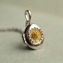 Sterling Silver Oval Daisy Locket, thumbnail 1 of 8