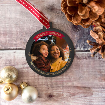 Personalised Photo Christmas Bauble, 2 of 7