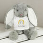 Personalised Rainbow Plush Bunny Rabbit Soft Toy, thumbnail 1 of 5