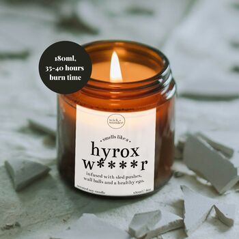 Hyrox Gifts, Funny Hyrox Candle With Matches, 2 of 11