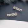 Gold Pistil Daisy Flower Crawler Earrings, thumbnail 1 of 10