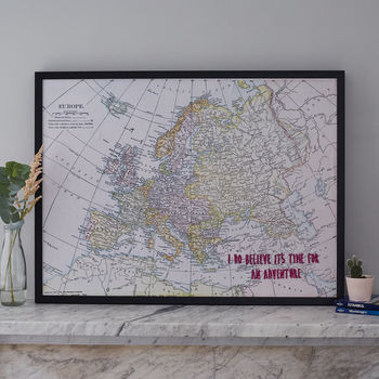 Personalised Fabric Europe Map Notice Board, 2 of 6