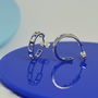'Mondrian' Handmade Silver Hoop Earrings, thumbnail 3 of 5