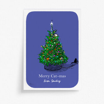 Personalised 'Cats In The Tree' Christmas Card, 2 of 6