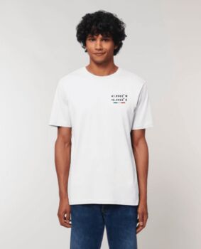 Custom Coordinates, 100% Organic Cotton, Men's T Shirt, 6 of 8