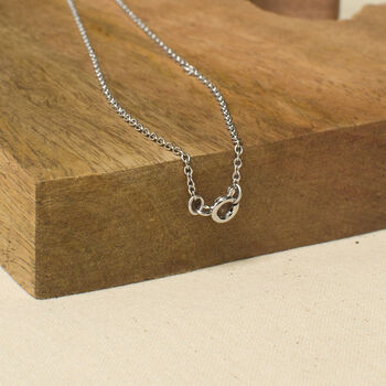 Sterling Silver Openwork Hearts Pendant Necklace, 3 of 3