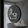 Bathroom Door Sign With Raised Bath Design, thumbnail 1 of 7
