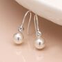 Sterling Silver Pearl Drop Earrings, thumbnail 5 of 8