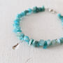 Amazonite Gemstone Chip Beaded Bracelet, thumbnail 2 of 8