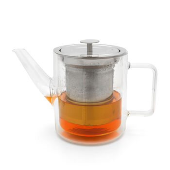 Glass Teapot San Remo Double Wall 1000ml And Steel Filter, 2 of 10