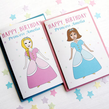 princess personalised birthday card by superfumi | notonthehighstreet.com