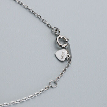 Sterling Silver Crystal Cluster Pendant Necklace, 5 of 7