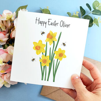 Personalised Daffodil Easter Card, 9 of 9