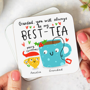 'Grandad My Best Tea' Personalised Christmas Mug, 2 of 2
