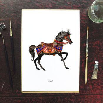Ariel The Carousel Horse Art Print, 3 of 9