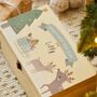 Personalised Reindeer And Presents Wooden Christmas Eve Box Fsc®, thumbnail 2 of 4