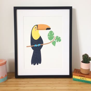 A3 Illustrated Toucan Print, 2 of 3