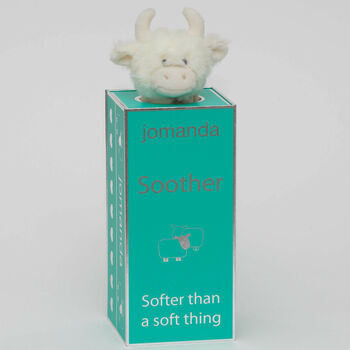 Highland Cream Cow Baby Toy Soother Comforter, Boxed, 5 of 8