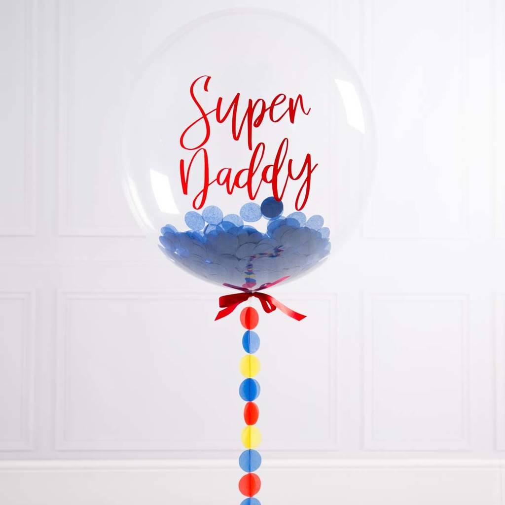 Super Daddy Personalised Bubble Balloon By Bubblegum Balloons