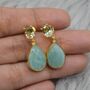 Amazonite Green Amethyst Earrings, thumbnail 1 of 6