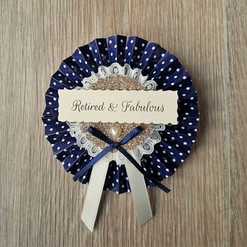 Navy And Gold Retirement Rosette, 3 of 3