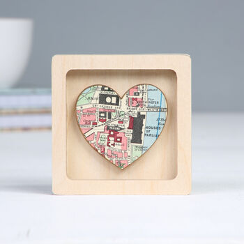 Personalised Miniature Map Heart Valentine's Gift, 8 of 9