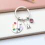 Personalised Artist Keyring Palette And Paintbrush, thumbnail 4 of 9