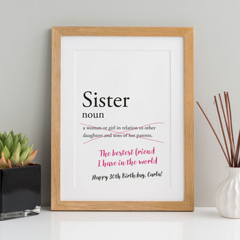 Personalised Sister Dictionary Print, 2 of 4