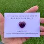Personalised Running Gift With Keepsake Amethyst Heart, thumbnail 2 of 5