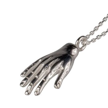 Small Sterling Silver Hand Pendant Necklace, 5 of 6