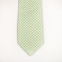 Mens Mint Green Gingham Slim Tie, thumbnail 11 of 12