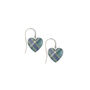 Scottish Jade Green Tartan Small Heart Earrings, thumbnail 1 of 2